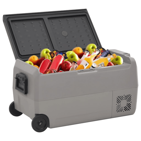vidaXL Cool Box with Wheel and Handle Black&Grey 36 L PP&PE - Filipino Grocery Store