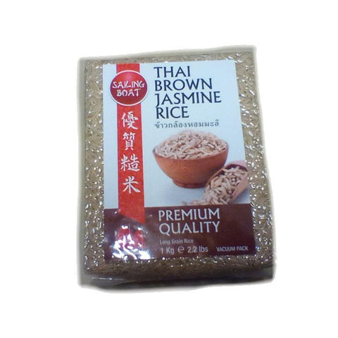 1 box Thai Brown Jasmine Rice (10 packs - 1kg. each) (Sailing Boat) - Filipino Grocery Store