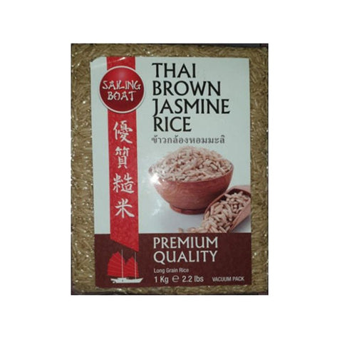 1 box Thai Brown Jasmine Rice (10 packs - 1kg. each) (Sailing Boat) - Filipino Grocery Store