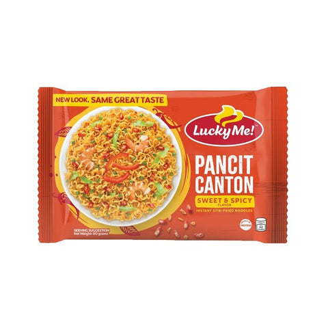 Lucky Me Sweet and Spicy Pancit Canton 80g - Filipino Grocery Store