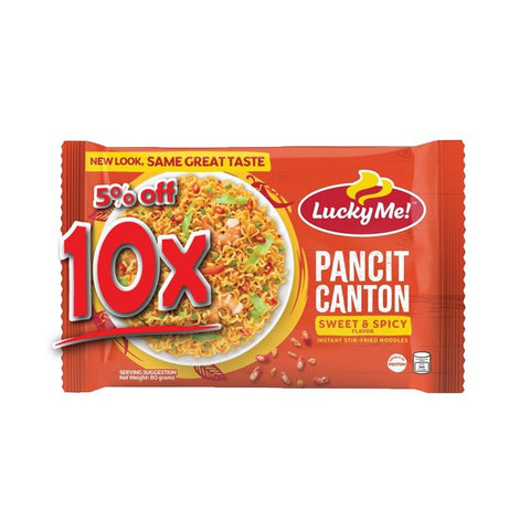 Lucky Me Sweet and Spicy Pancit Canton 80g - Filipino Grocery Store