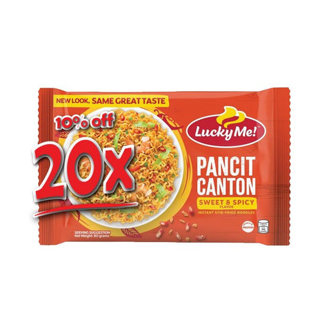 Lucky Me Sweet and Spicy Pancit Canton 80g - Filipino Grocery Store