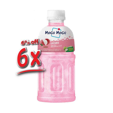 Lychee w/ Nata De Coco Drinks 320mls (Mogu Mogu) - Filipino Grocery Store