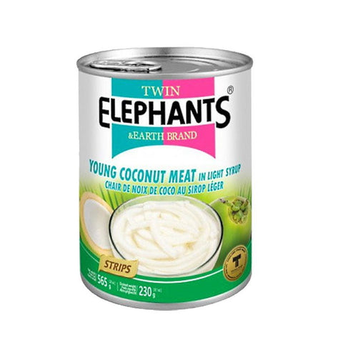 Young Coconut Meat in Syrup (Strips) 565g. (Twin Elephant) - Filipino Grocery Store