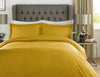 Luxurious 400TC Mustard Yellow Cotton Satin Stripe Duvet Set & Pillowcases