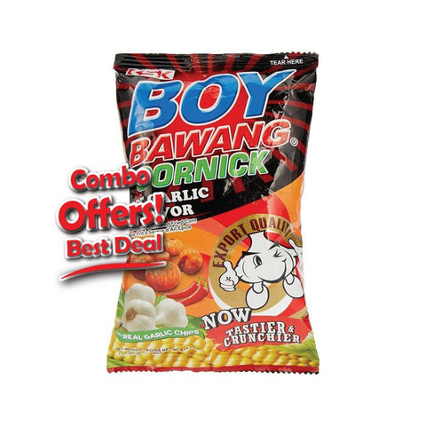 Boy Bawang Fried Corn Hot Garlic 90g - Filipino Grocery Store