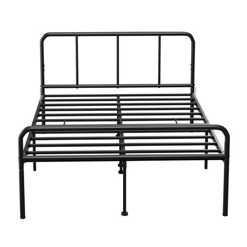 Extra Strong Double Metal Bed Frame with Rounded Head and Foot Board In Black - Improved - Filipino Grocery Store