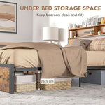 HOMCOM 5.2FT King Bed Frame: Stylish Storage Headboard & Under - Bed Space - Filipino Grocery Store