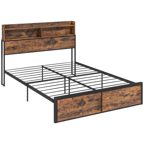 HOMCOM 5.2FT King Bed Frame: Stylish Storage Headboard & Under - Bed Space - Filipino Grocery Store