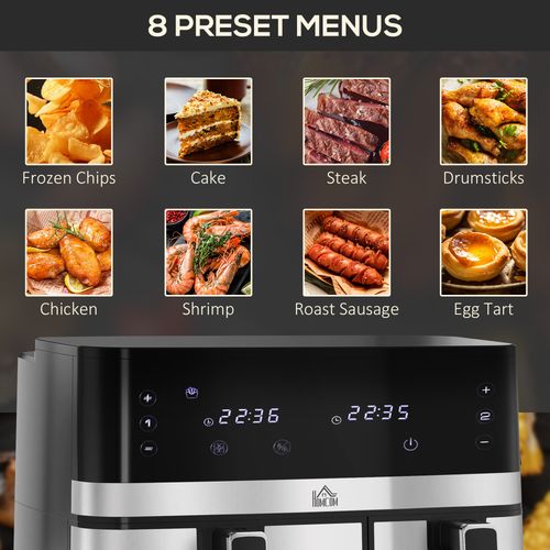 HOMCOM 8.5L Dual Zone Air Fryer - Cook Two Meals, One Powerful Appliance! - Filipino Grocery Store