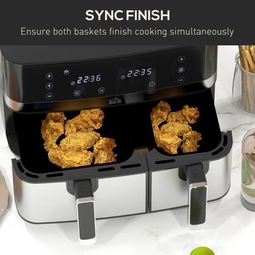 HOMCOM 8.5L Dual Zone Air Fryer - Cook Two Meals, One Powerful Appliance! - Filipino Grocery Store