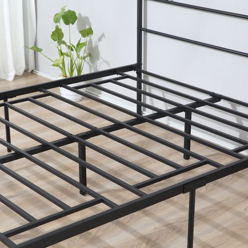 HOMCOM Stylish King Metal Bed Frame with Headboard & Under - Bed Storage - Filipino Grocery Store