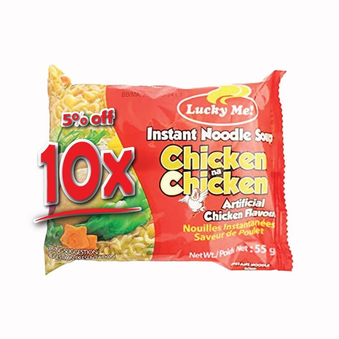 Lucky Me Chicken Flavour Instant Noodles 55g - Filipino Grocery Store