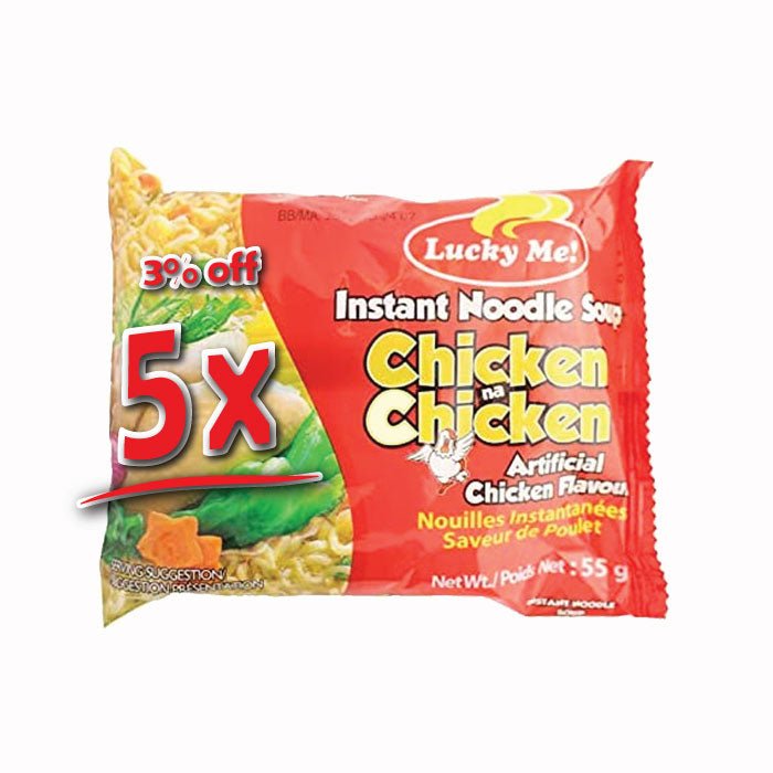 Lucky Me Chicken Flavour Instant Noodles 55g - Filipino Grocery Store