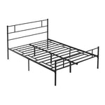 Modern Double Metal Bed Frame with Headboard, Footboard & Under - Bed Storage - Filipino Grocery Store