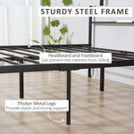 Modern Double Metal Bed Frame with Headboard, Footboard & Under - Bed Storage - Filipino Grocery Store