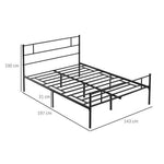 Modern Double Metal Bed Frame with Headboard, Footboard & Under - Bed Storage - Filipino Grocery Store