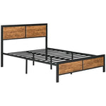 Retro Industrial King Size Bed Frame - Sturdy Steel Design with Storage Space - Filipino Grocery Store