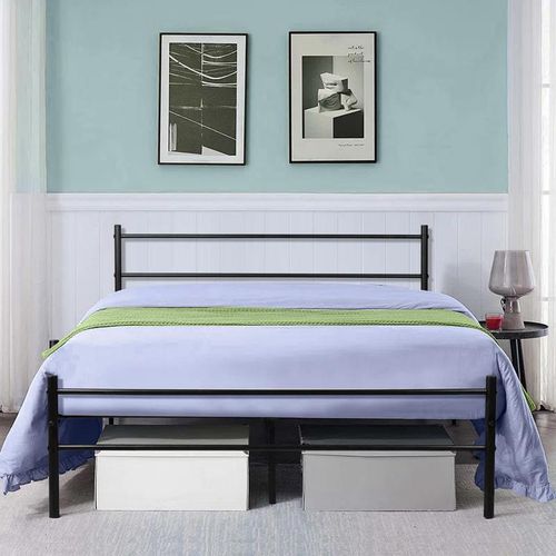 Sturdy Black Double Metal Bed Frame - Sleek Design, Easy Assembly! - Filipino Grocery Store