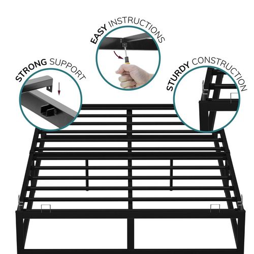 Sturdy King Size Metal Bed Frame - Stylish Design, Easy Assembly - Filipino Grocery Store