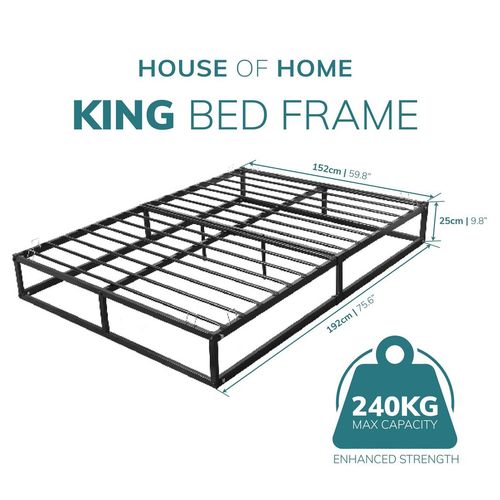 Sturdy King Size Metal Bed Frame - Stylish Design, Easy Assembly - Filipino Grocery Store