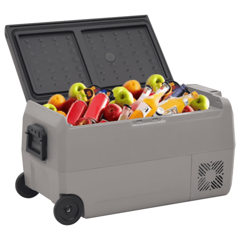 vidaXL Cool Box with Wheel and Adapter Black & Grey 60 L PP & PE - Filipino Grocery Store