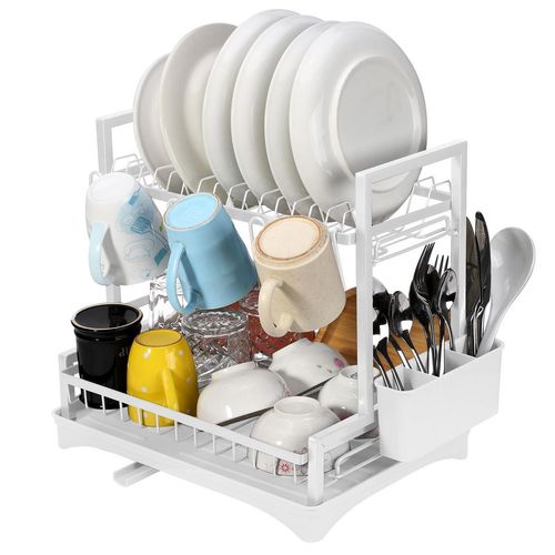 VINSANI 2 TIER DISH DRAINER WHITE 1010431 - Filipino Grocery Store