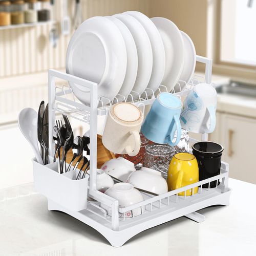 VINSANI 2 TIER DISH DRAINER WHITE 1010431 - Filipino Grocery Store