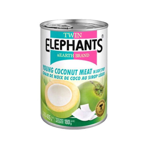 Young Coconut Meat in Syrup (Strips) 425g. (Twin Elephant) - Filipino Grocery Store