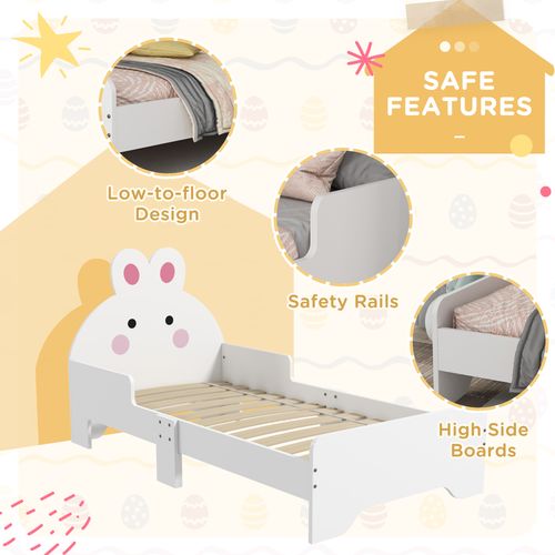 ZONEKIZ Enchanted Bunny Toddler Bed - Magical White Kids Furniture - Filipino Grocery Store