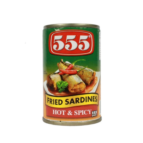 555 Fried Sardines in Hot n Spicy Sauce 155g - Filipino Grocery Store