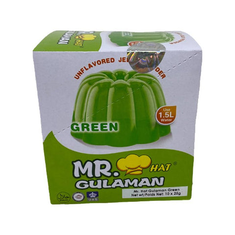 Gulaman Green 10 x 25g (Mr Hat) - Filipino Grocery Store