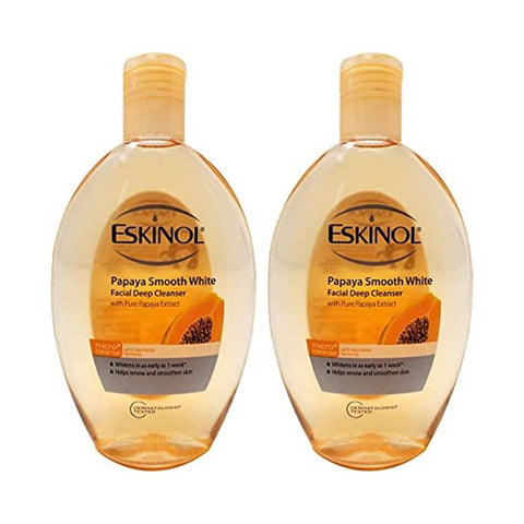 Lot of 2 Eskinol Naturals Papaya Smooth White Facial Cleanser 225 ml - Filipino Grocery Store