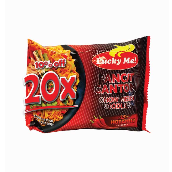 Lucky Me ( HOT ) Instant pancit canton 60g. - Filipino Grocery Store