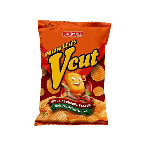 Vcut Potato Chips Spicy BBQ 60g (Jack n Jill) - Filipino Grocery Store